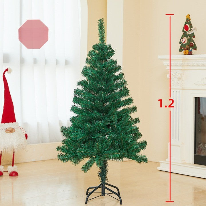 Brad de Craciun artificial cu suport inclus Klevo, 120 cm, 240 ramuri/varfuri, material plastic, suport clasic, fara iluminare, utilizat pentru interior/exterior, verde