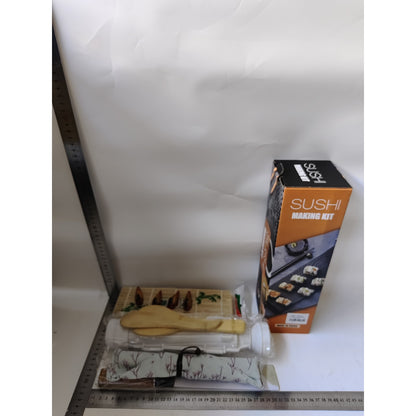 Set Ustensile pentru Sushi, Klevo, Set din 15 Accesorii pentru Sushi, Set pentru Sushi HOME MADE, Cutit Inclus, Forme, Betisoare, Multicolor
