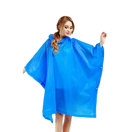Pelerina de Ploaie, Klevo, pentru Adulti, EVA, Tip Poncho, Impermeabila, Rezistenta la Vant, Capse Laterale, 160 g, Albastru