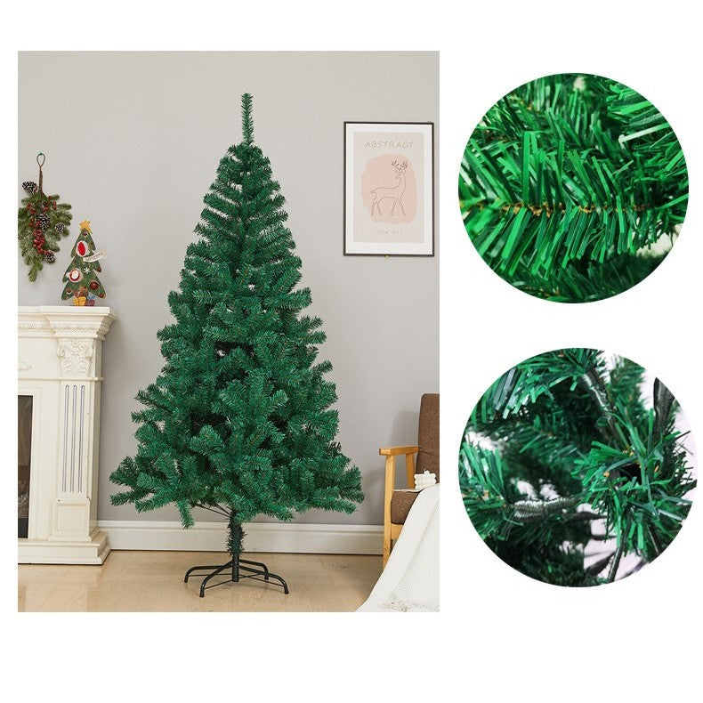 Brad de Craciun artificial cu suport inclus Klevo, 155 cm, 600 ramuri/varfuri, material plastic, suport clasic, fara iluminare, utilizat pentru interior/exterior, verde