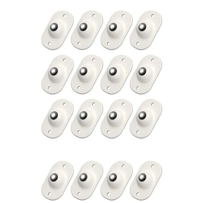 Set 16 Roti Autoadezive Universale, Klevo, pentru Mutat Mobila, Rotire 360 de Grade, Usor de Montat, ABS, 4.5x2.8x1.4 cm, Alb