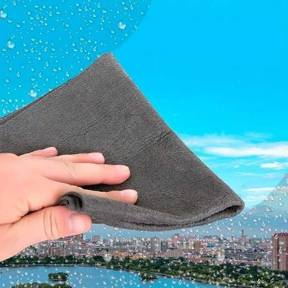 Laveta Magica din Microfibra, Klevo, pentru Stergerea Sticlei, fara Scame, Absorbanta, 20x30 cm, Gri