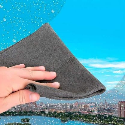 Laveta Magica din Microfibra, Klevo, pentru Stergerea Sticlei, fara Scame, Absorbanta, 20x30 cm, Gri