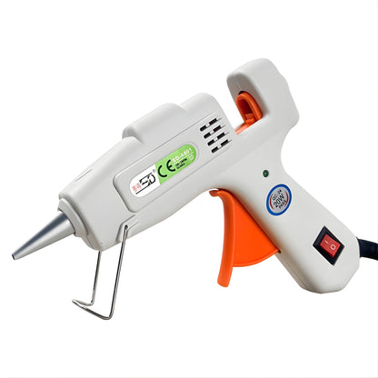 Pistol de Lipit cu Silicon la cald, Klevo, 20 W, pentru Batoane 7 mm, Duza din Aluminiu Anti-picurare, Incalzire Rapida, pentru Bricolaj, Artizanat și Reparatii, Alb