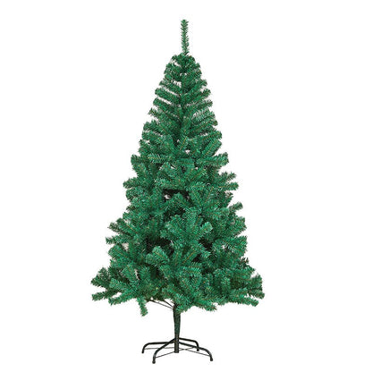 Brad de Craciun artificial cu suport inclus Klevo, 210 cm, 800 ramuri/varfuri, material plastic, suport clasic, fara iluminare, utilizat pentru interior/exterior, verde