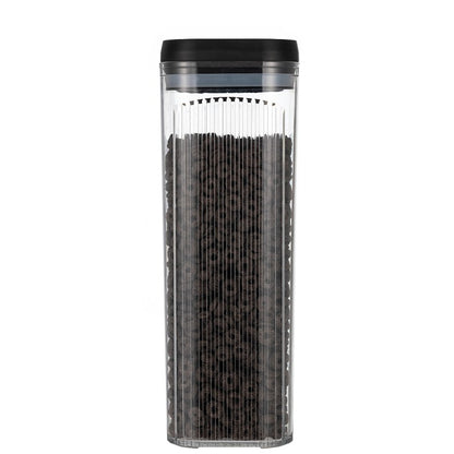 Cutie de Depozitare Alimente, Klevo, tip Container, 3.7L, Recipiente pentru Cereale in Bucatarie,  Transparente cu Capac Negru
