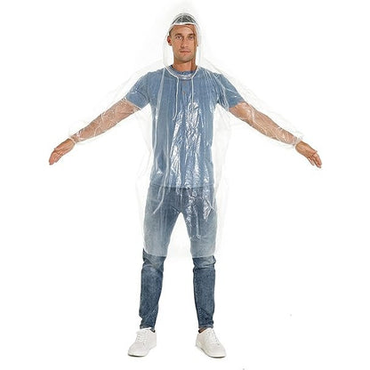Pelerina de Ploaie, Klevo, pentru Adulti, 150 x 90 cm, Tip Poncho, Impermeabila, de Unica Folosinta, 30 g, Transparent