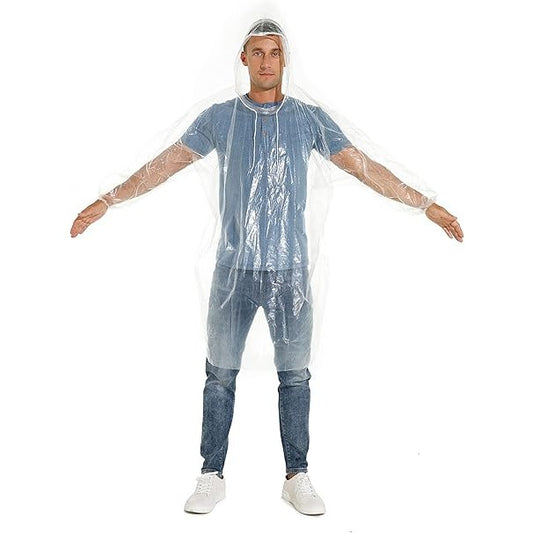 Pelerina de Ploaie, Klevo, pentru Adulti, 150 x 90 cm, Tip Poncho, Impermeabila, de Unica Folosinta, 30 g, Transparent