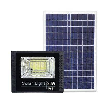Proiector LED SMD 30W cu incarcare solara Klevo, panou solar, cu telecomanda, suport prindere, material ABS, 1.2AH, 100 LED-uri, 93Lm, 11.8x21 cm