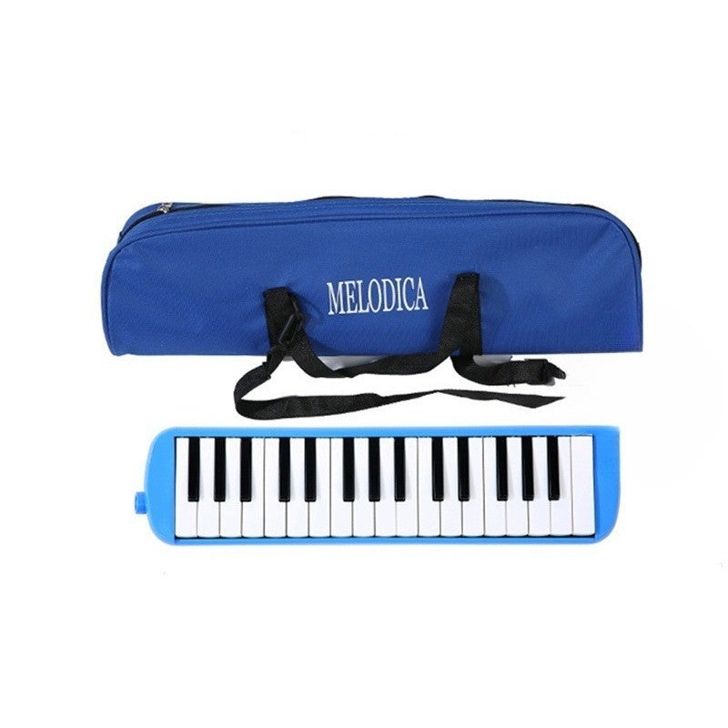 Muzicuta Melodica 32 Clape, Klevo, din ABS, pentru Incepatori, 45 x 13 x 7 cm, Include Husa si Suflator, Albastru