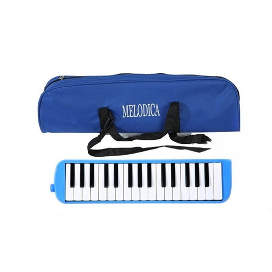 Muzicuta Melodica 32 Clape, Klevo, din ABS, pentru Incepatori, 45 x 13 x 7 cm, Include Husa si Suflator, Albastru
