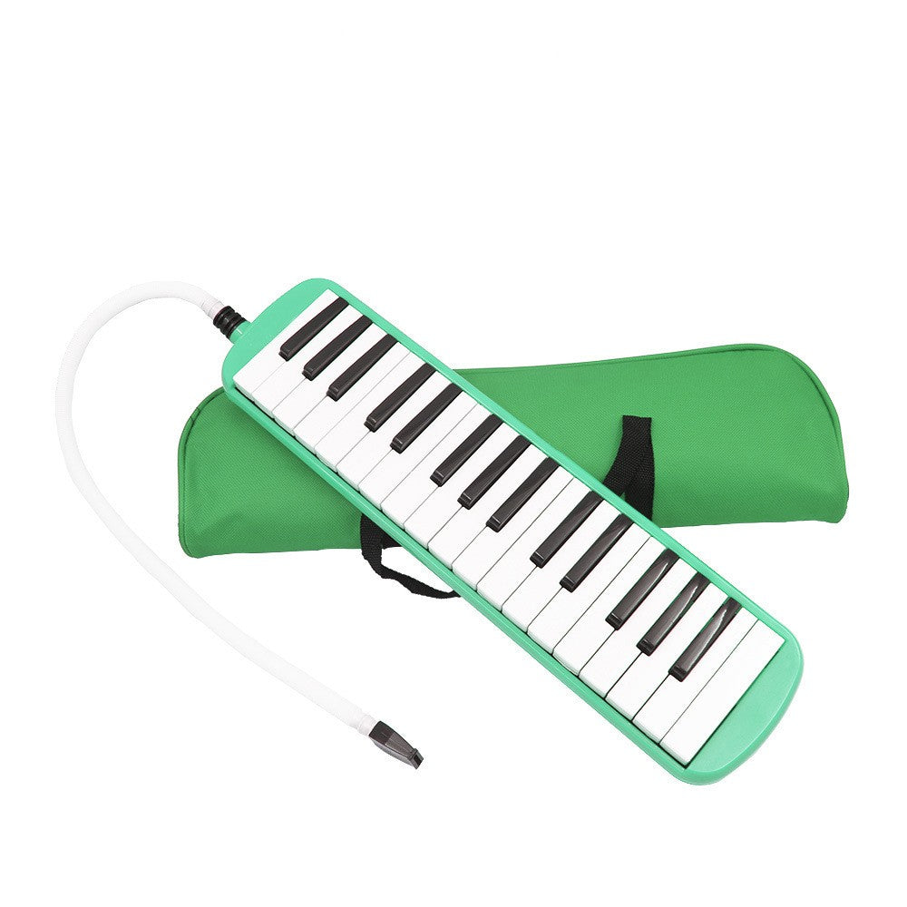 Muzicuta Melodica 32 Clape, Klevo, din ABS, pentru Incepatori, 45 x 13 x 7 cm, Include Husa si Suflator, Verde