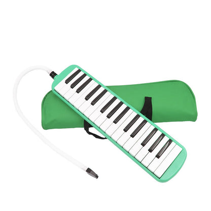 Muzicuta Melodica 32 Clape, Klevo, din ABS, pentru Incepatori, 45 x 13 x 7 cm, Include Husa si Suflator, Verde