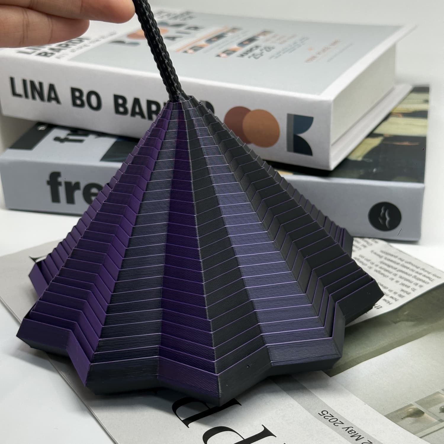 Jucarie Decompresie, Klevo, Model Stea 3D, DuoChrome, Maner Spirala, Turn Magic Geometric, Multiple Forme, Anti-stress, 8.6 cm, Negru/Mov