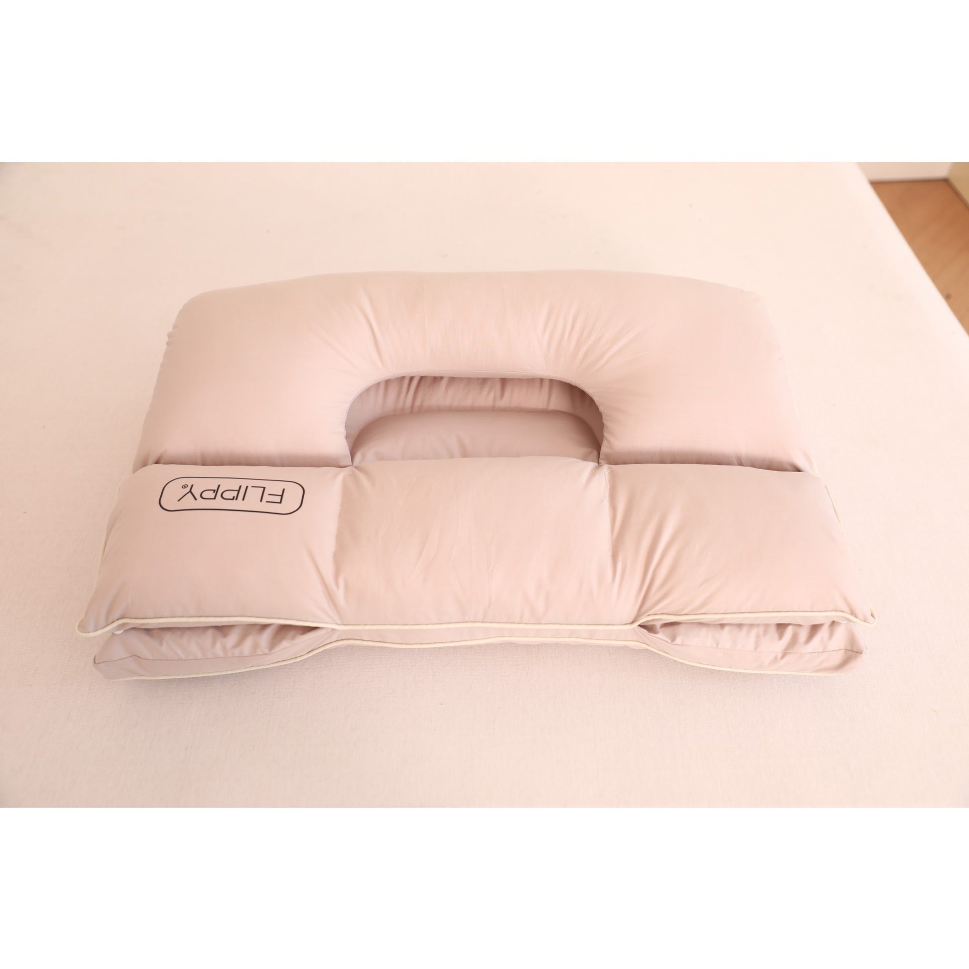 Perna Ortopedica 3 in 1, Klevo, Strat Dublu, Protectie Cervicala, pentru Adulti, 45 x 70 cm, Gri