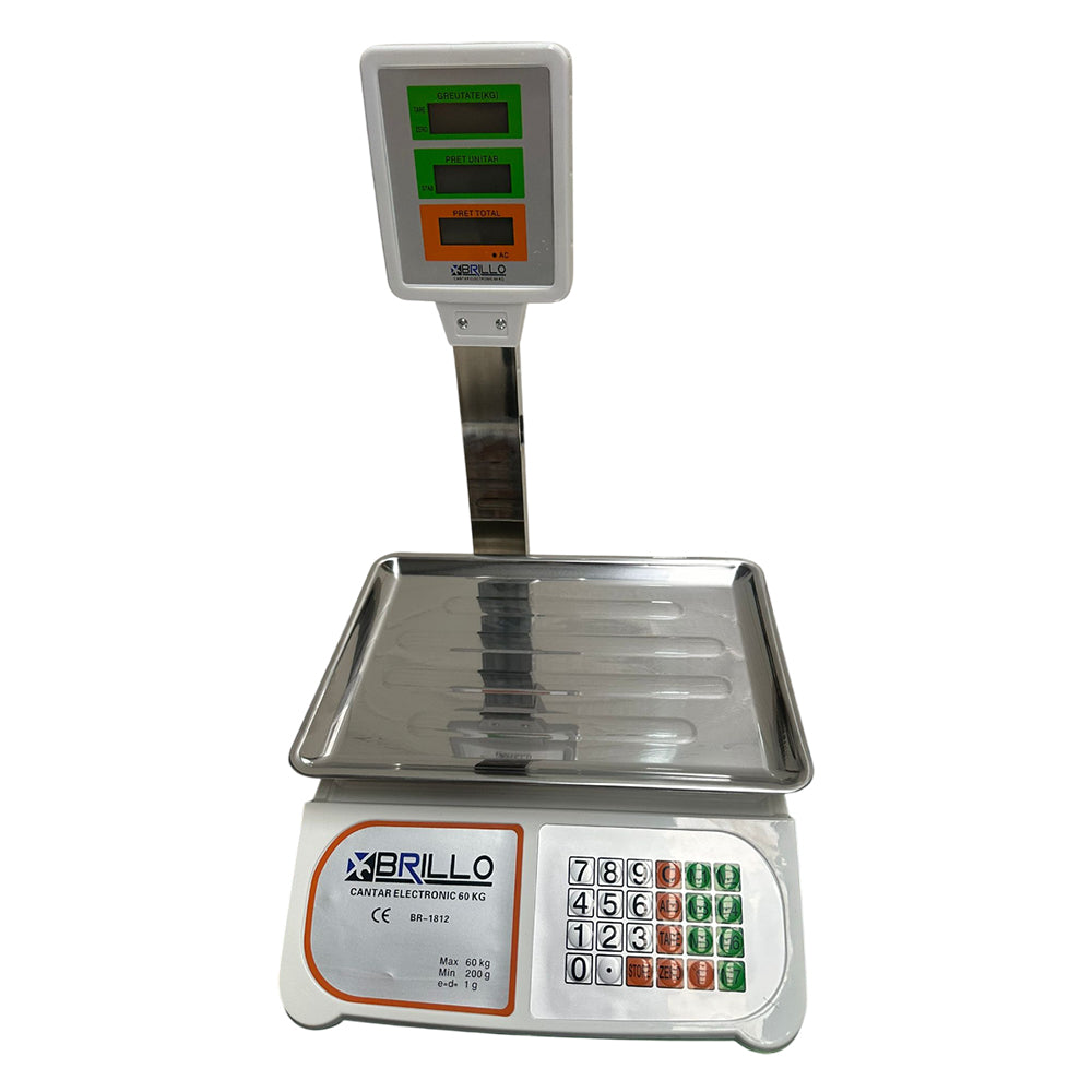 Cantar electronic Brillo, afisaj dublu, 60KG
