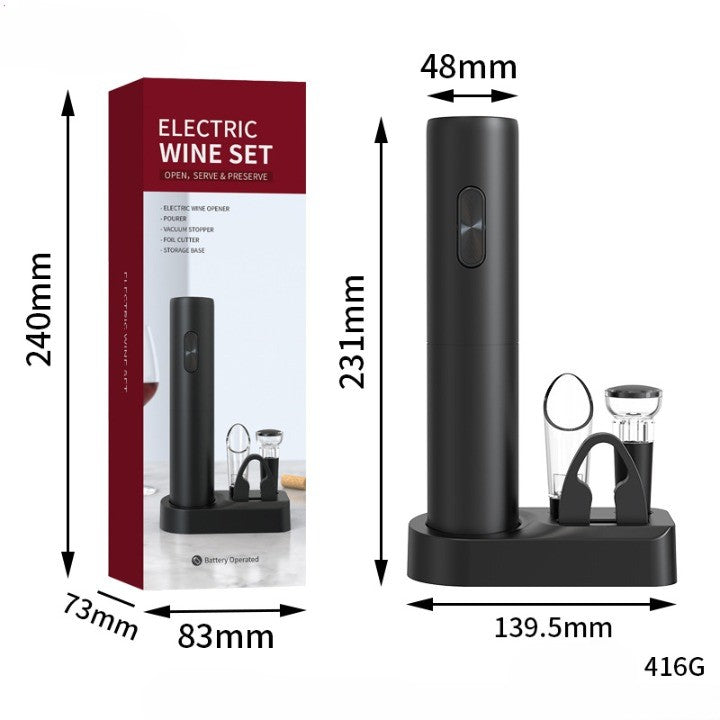 Set Tirbuson Electric din 5 piese, Klevo, Deschizator Electric, cu Baterii, Multifunctional, 23x14cm, Negru