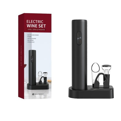 Set Tirbuson Electric din 5 piese, Klevo, Deschizator Electric, cu Baterii, Multifunctional, 23x14cm, Negru
