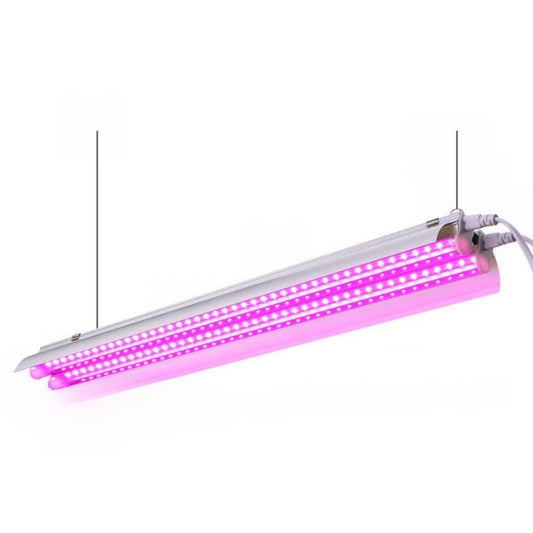 Lampa dubla pentru cresterea plantelor Klevo, 50 cm, T5, tehnologie LED, nu afecteaza plantele, potrivit pentru intregul ciclu de crestere