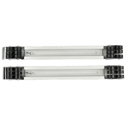 Set Suport Reglabil cu Roti pentru Mutat Mobila, Klevo, Dimensiune Reglabila, Greutate Maxima 330kg, Benzi Antiderapante, cu Frana, Alb Negru