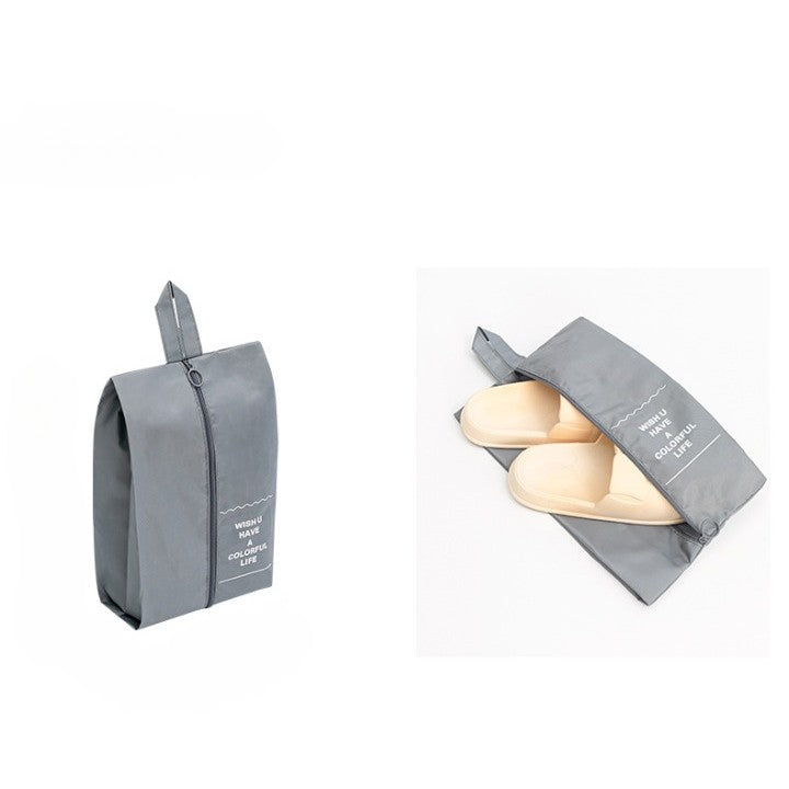 Set 7 Genti de Calatorie, Klevo, pentru Depozitare, Compresibile, 7 Dimensiuni, Impermeabile, Design cu Plasa, Pliabile, Manere Robuste, Fermoar dublu, Gri