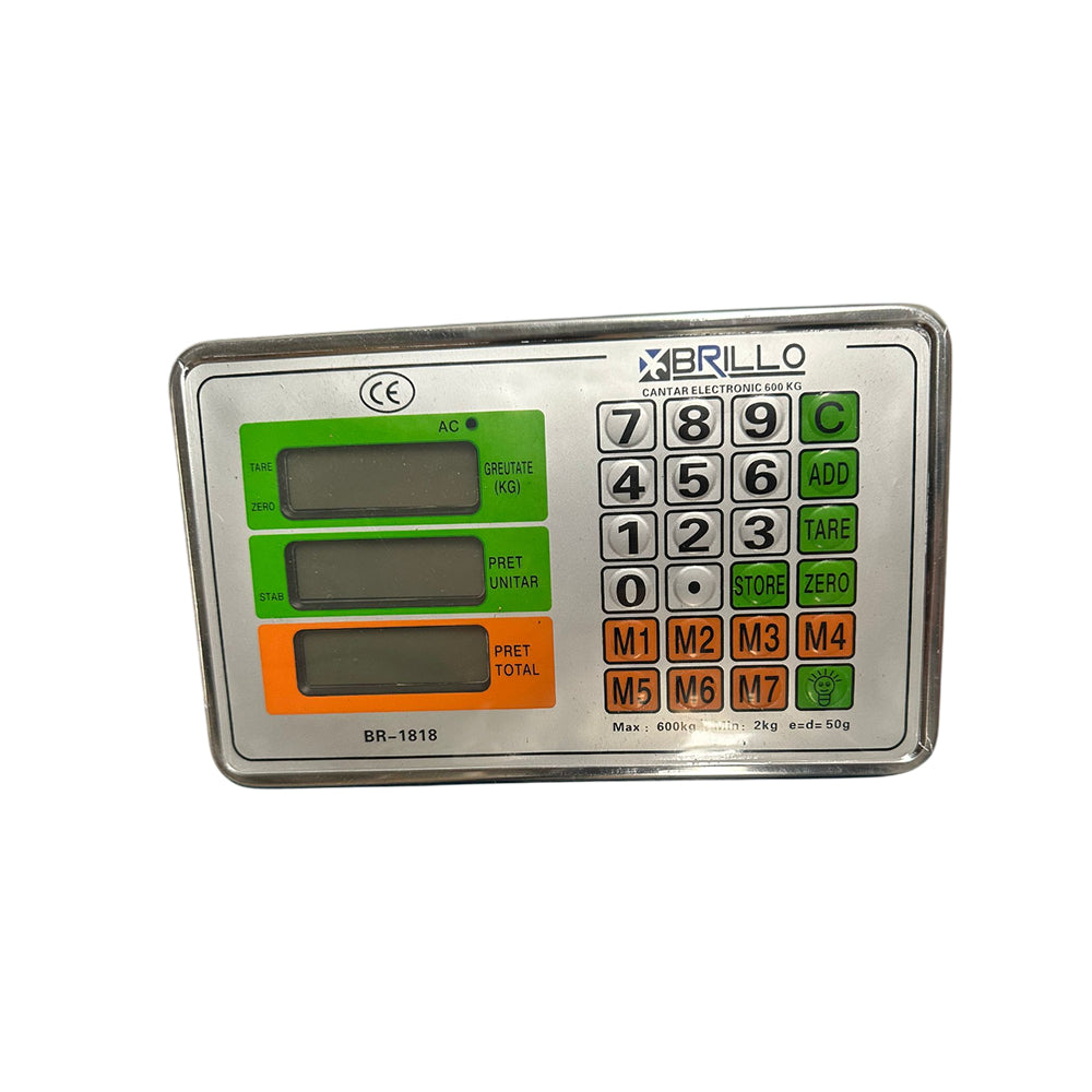 Cantar platforma wireless capacitate 600 kg, afisaj LCD, platforma metalica