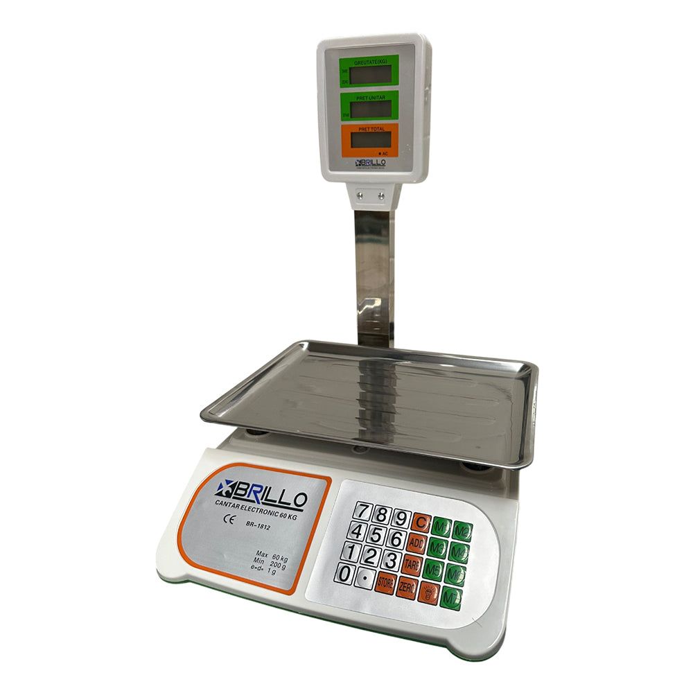 Cantar electronic Brillo, afisaj dublu, 60KG