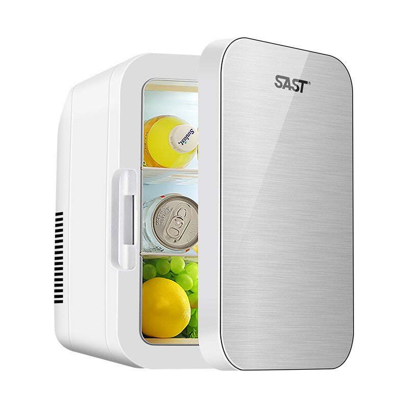Mini frigider cosmetice, Klevo, dubla functie de incalzire/racire, portabil, 8L, gri