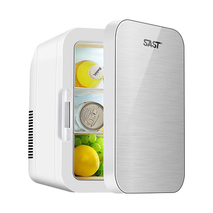 Mini frigider cosmetice, Klevo, dubla functie de incalzire/racire, portabil, 8L, gri