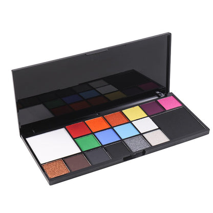 Paleta 18 Culori Vopsea de Fata, Klevo, Activare cu Apa, 18 x 8 x 1.4 cm, Multicolor
