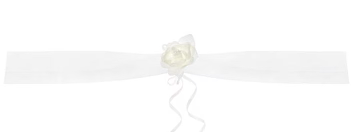 Accesorii decorative, PartyDeco, trandafiri, alb, 9cm, set 24 buc.