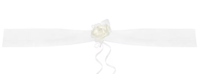 Accesorii decorative, PartyDeco, trandafiri, alb, 9cm, set 24 buc.