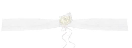 Accesorii decorative, PartyDeco, trandafiri, alb, 9cm, set 24 buc.