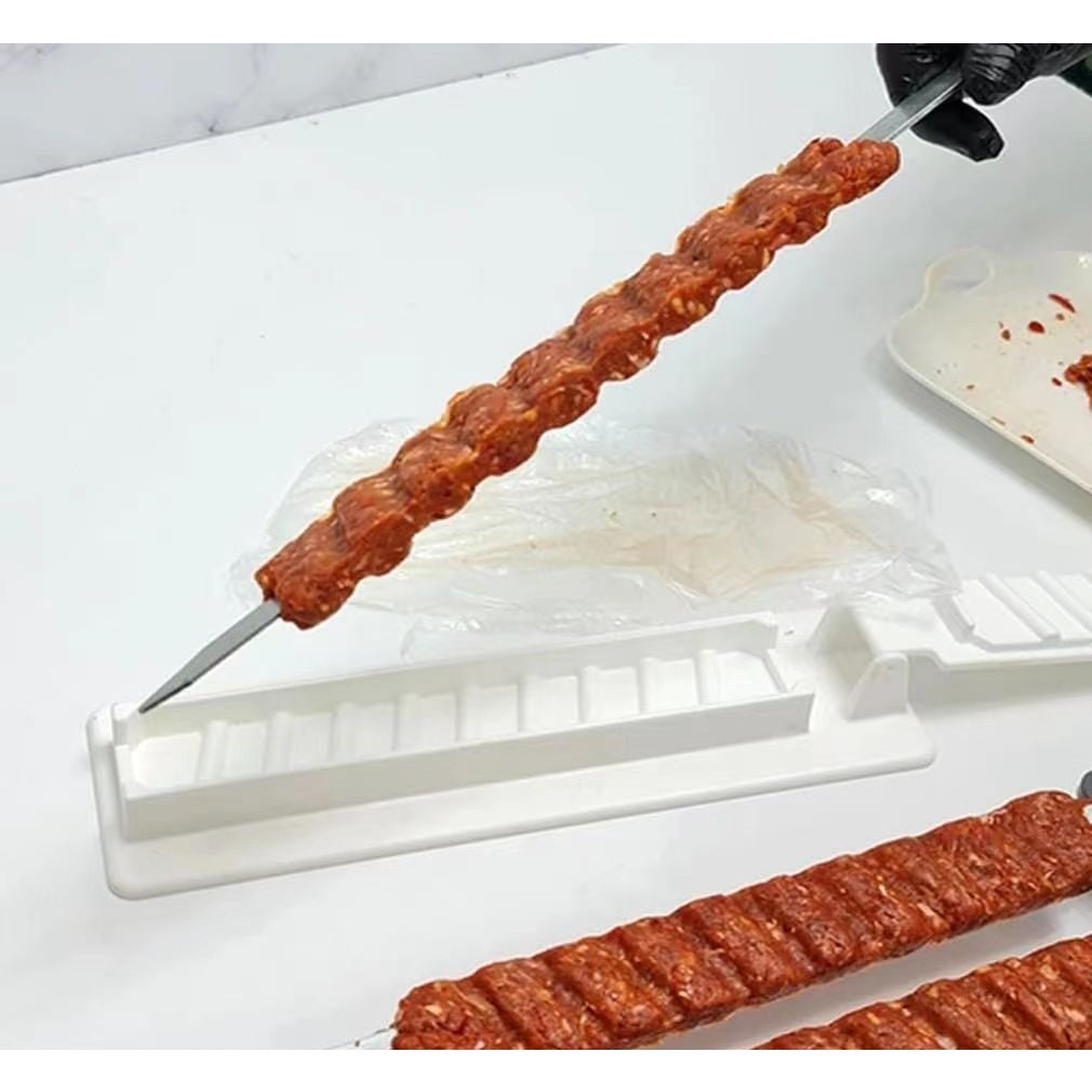 Presa pentru Carne, Klevo, pentru Kebab, cu Maner, din ABS, 29 x 7.5 x 2.6 cm, Alb