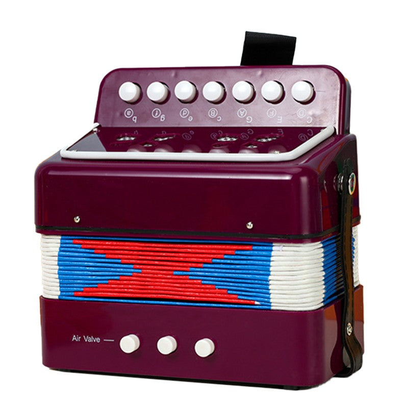 Acordeon Pentru Copii, Klevo, Acordeon Jucarie pentru Educatie Timpurie, 7 butoane 2 bass, Acordeon Instrument Muzical pentru Copii, 18 x 17 x 10 cm, Mov