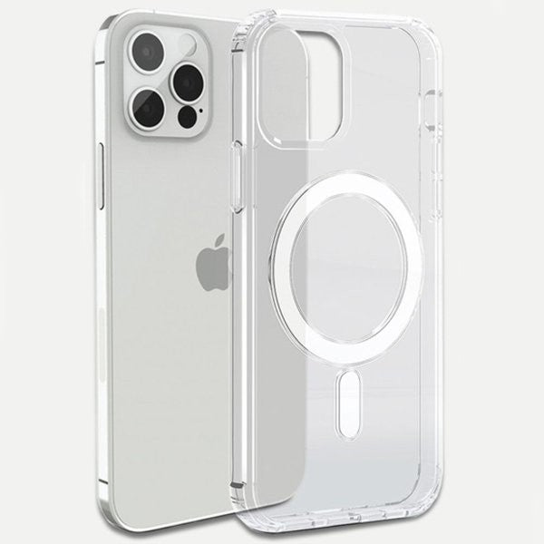 Husa protectie Klevo pentru iPhone 14 Pro Max Mag Safe, 2 in 1 incarcare si magnet, Acril, Transparenta