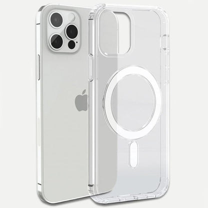 Husa protectie Klevo pentru iPhone 14 Pro Max Mag Safe, 2 in 1 incarcare si magnet, Acril, Transparenta