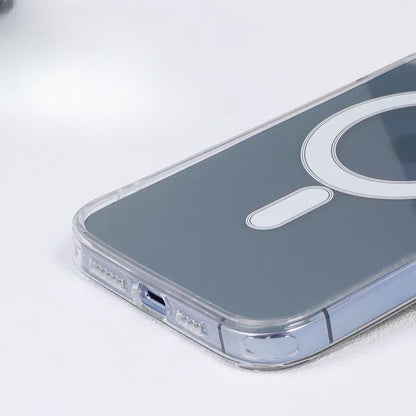Husa protectie Klevo pentru iPhone 12 Mag Safe, 2 in 1 incarcare si magnet, Silicone, Transparenta