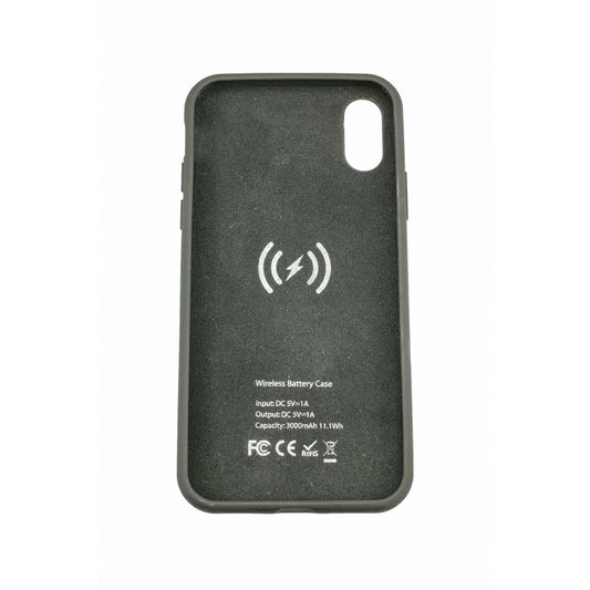 Acumulator extern iFans Battery Case 3000 mAh Wireless pentru Apple iPhone X, Negru