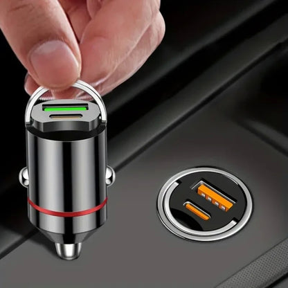 Incarcator Auto 2 in 1, Klevo, Port USB Fast Charge QC3.0 si Type C, PD 30W, Negru