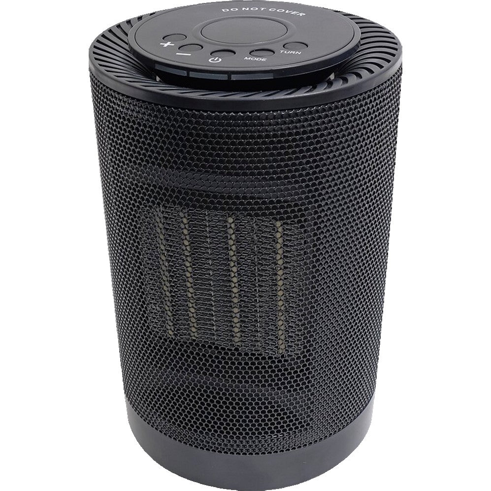 Aeroterma / Radiator ceramic Klevo PTC-1500K1, 1500 W, 2 trepte de putere, termostat reglabil, Negru