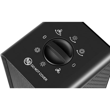 Aeroterma / Radiator Klevo, 1200 W, 2 trepte de putere, termostat reglabil, Negru