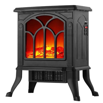 Semineu Electric, Klevo, cu Efect Flacara, 1500/1200W, Incalzire PTC, 220 V, din Plastic Ignifug, 38 x 23 x 45 cm, Negru