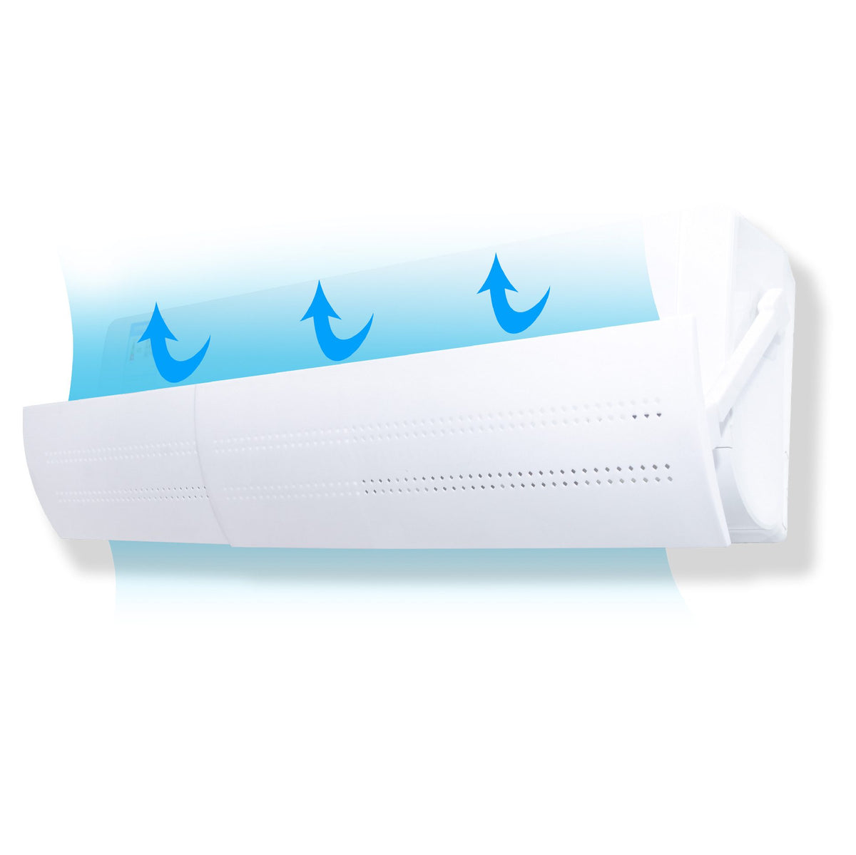 Deflector pentru Aer Conditionat, Klevo, Model A cu Brat Ajustabil si Orificii de Ventilare, Capac pentru Directionarea Fluxului de Aer si Reducerea Curentului Direct