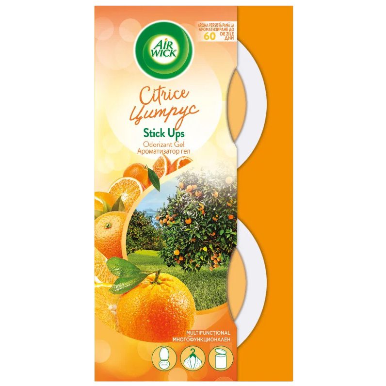 Odorizant Solid pentru Camera, Air Wick, Stick Up, Citrus, Set 2 Bucati