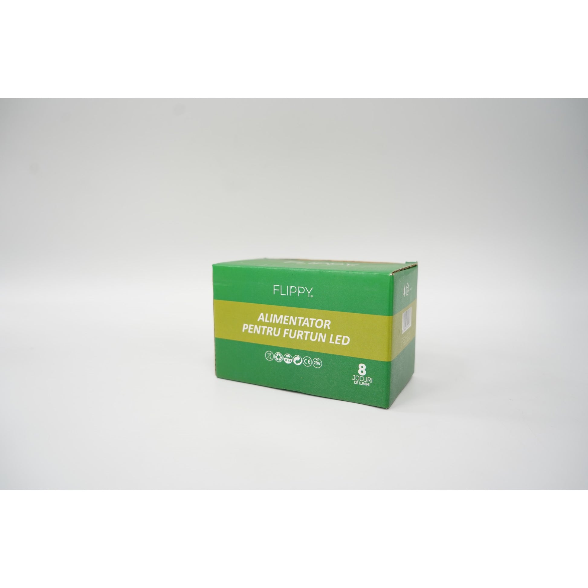 Alimentator furtun luminos, rezista pana la 50 m, Klevo, 8 jocuri de lumini, fir negru
