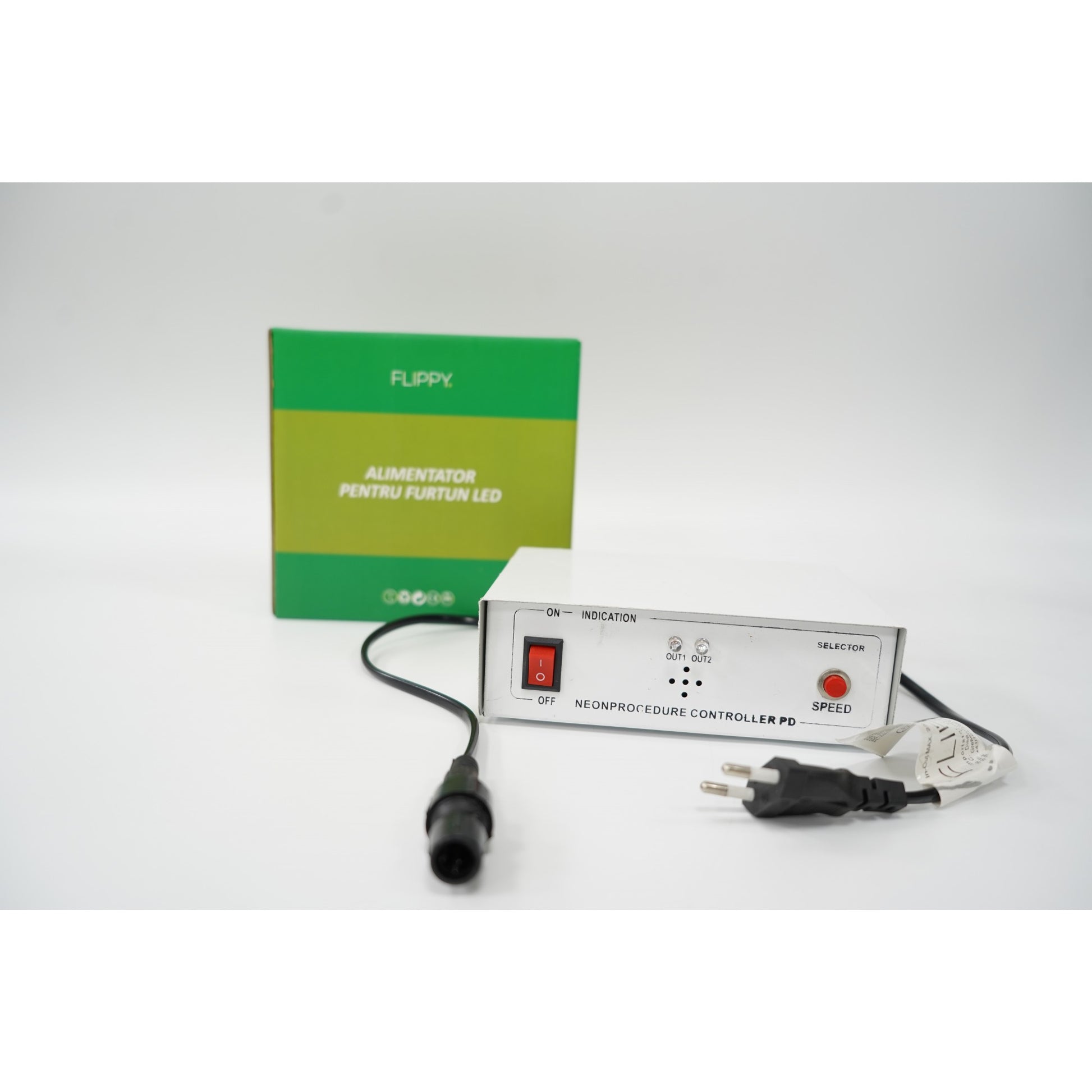 Alimentator pentru futun luminos, rezista pana la 100m, Klevo, 8 jocuri de lumini, negru