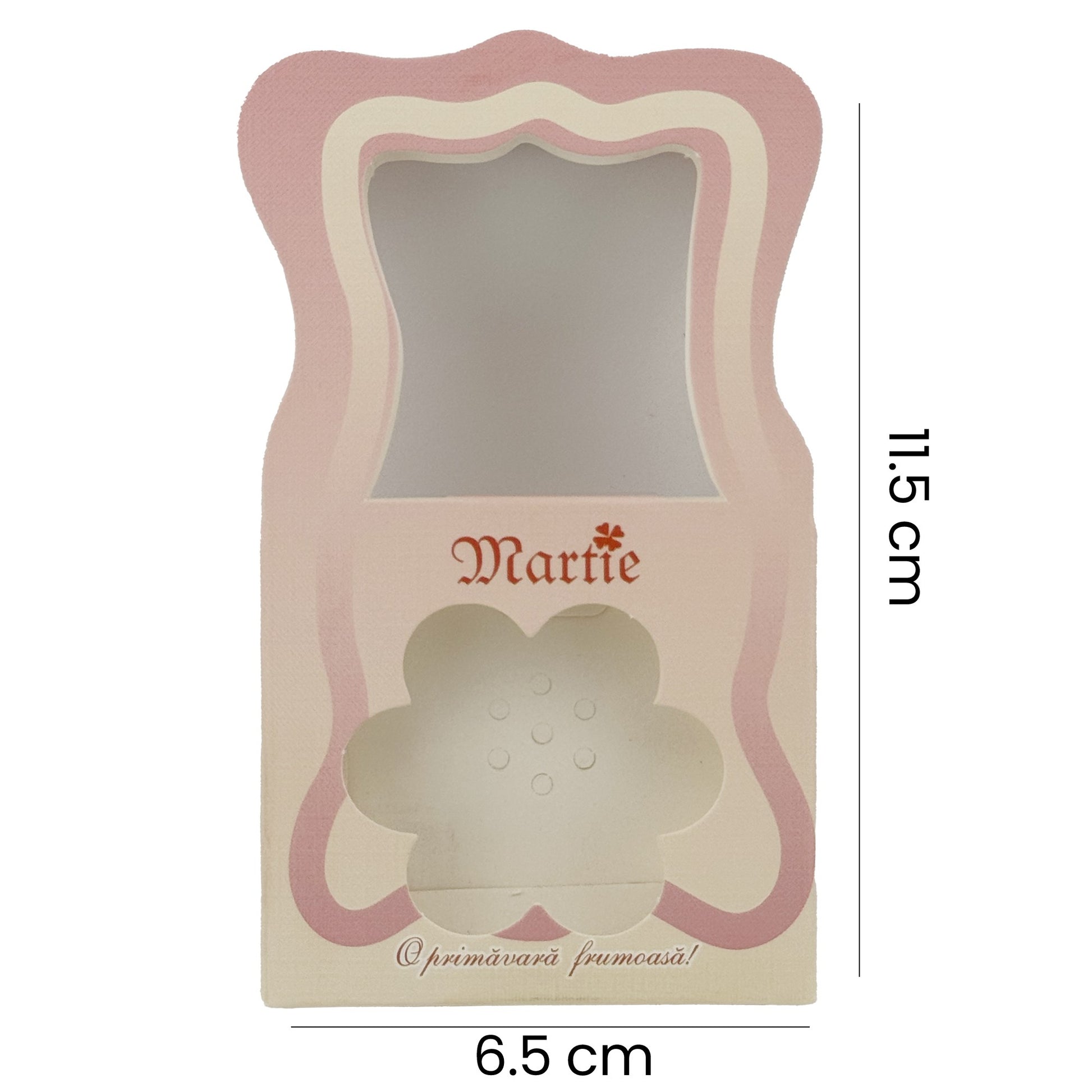 Ambalaje pentru Bratara Martisoare, Klevo, Set 200 Bucati, Cutii Brosa, Model Gentuta, Roz deschis
