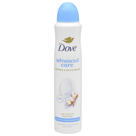 Antiperspirant Deodorant, Dove, 200 ml Advanced Care Fresh Cotton si Sea Minerals Scent