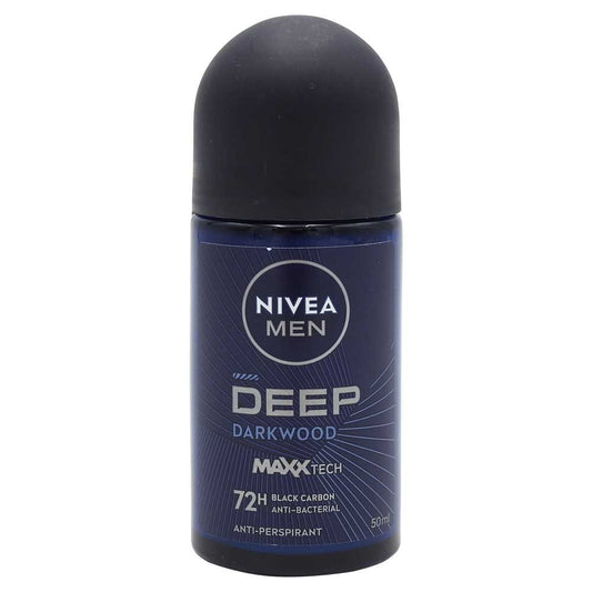 Antiperspirant Roll-On, Nivea, 50 ml Men Deep Black Carbon Dry Feel 72H
